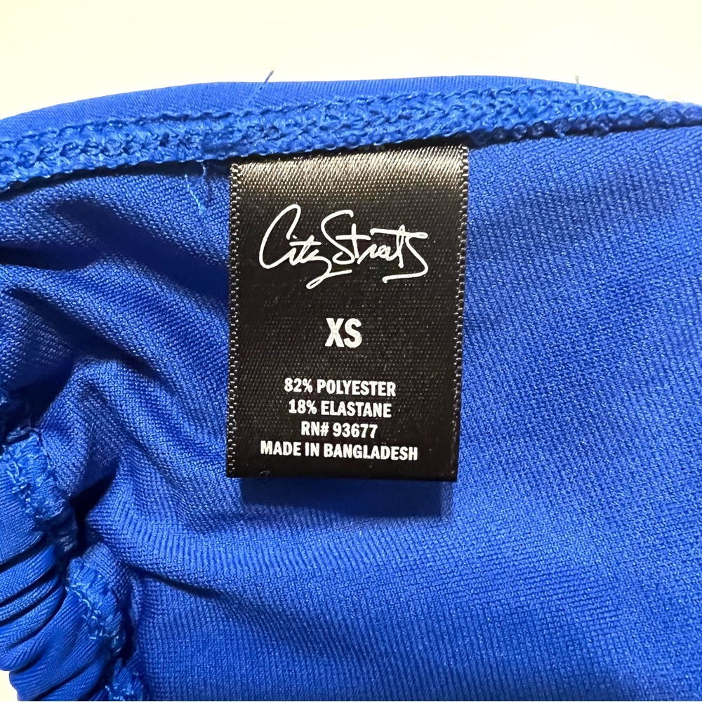 City Streets Triangle Bikini Top Royal Blue XS - Picture 5 of 6